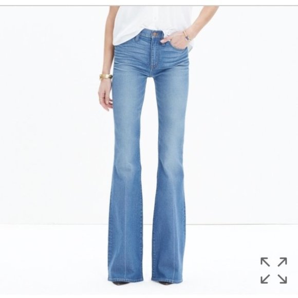 NWT Madewell Flea Market Flares Maribel Wash Sz 27 - Picture 1 of 3